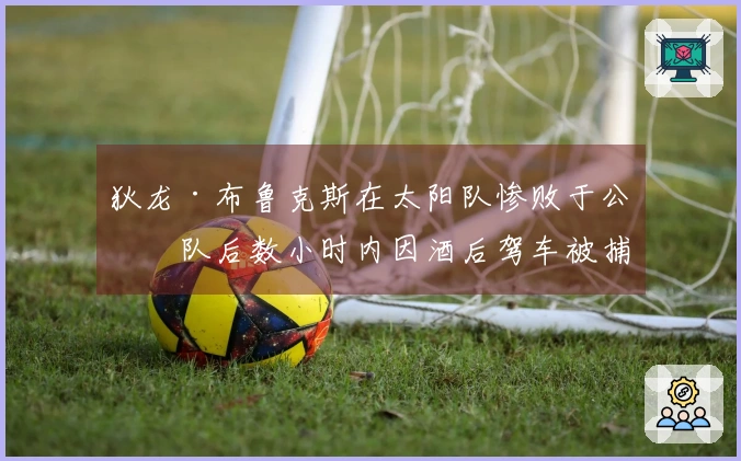 狄龙·布鲁克斯在太阳队惨败于公牛队后数小时内因酒后驾车被捕