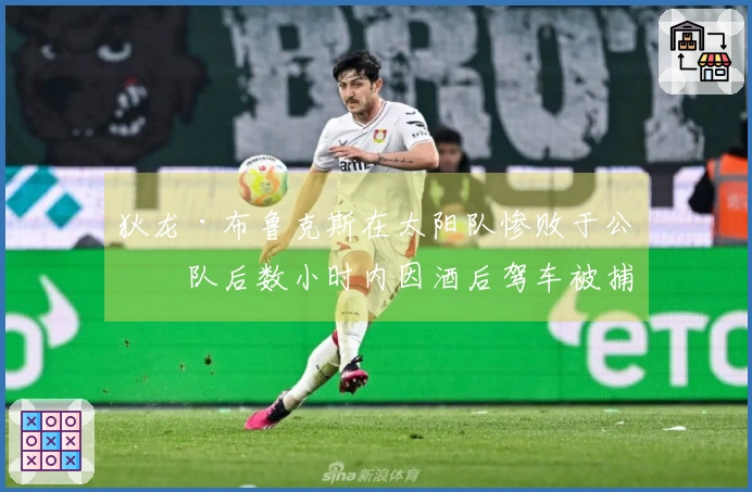 狄龙·布鲁克斯在太阳队惨败于公牛队后数小时内因酒后驾车被捕